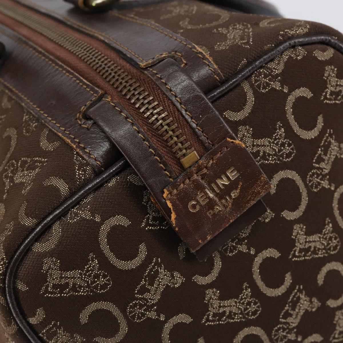 CELINE C Sulky Boston Bag Canvas Brown Auth 152078 - Jerrillo image 10