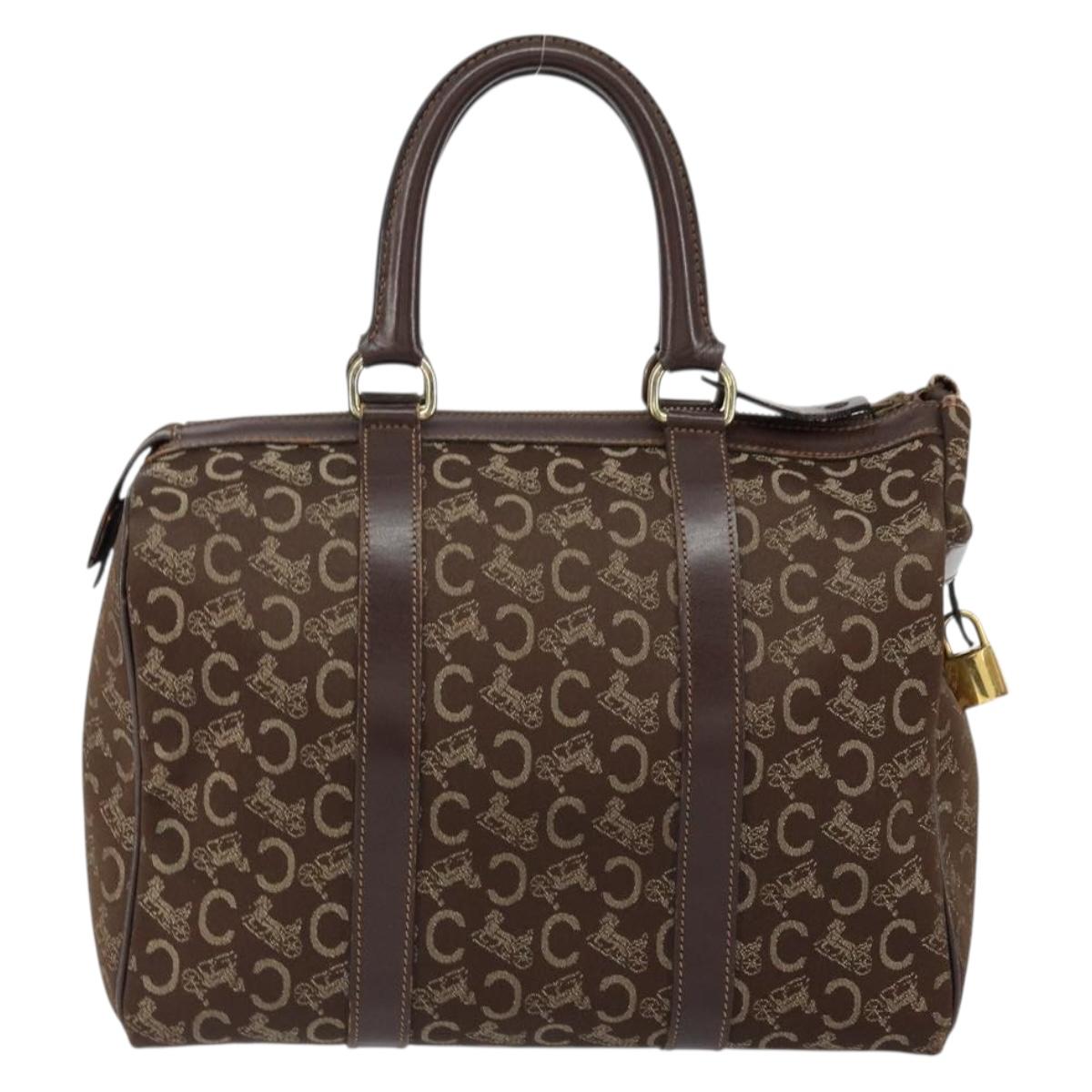 CELINE C Sulky Boston Bag Canvas Brown Auth 152078 - Jerrillo image 2