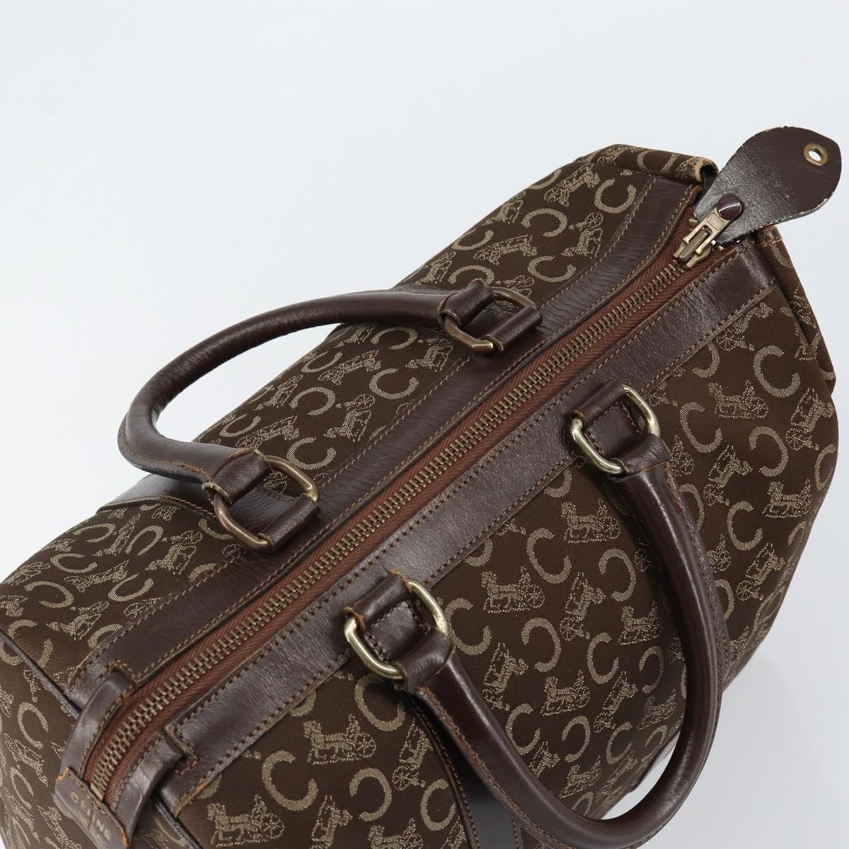 CELINE C Sulky Boston Bag Canvas Brown Auth 152078 - Jerrillo image 6