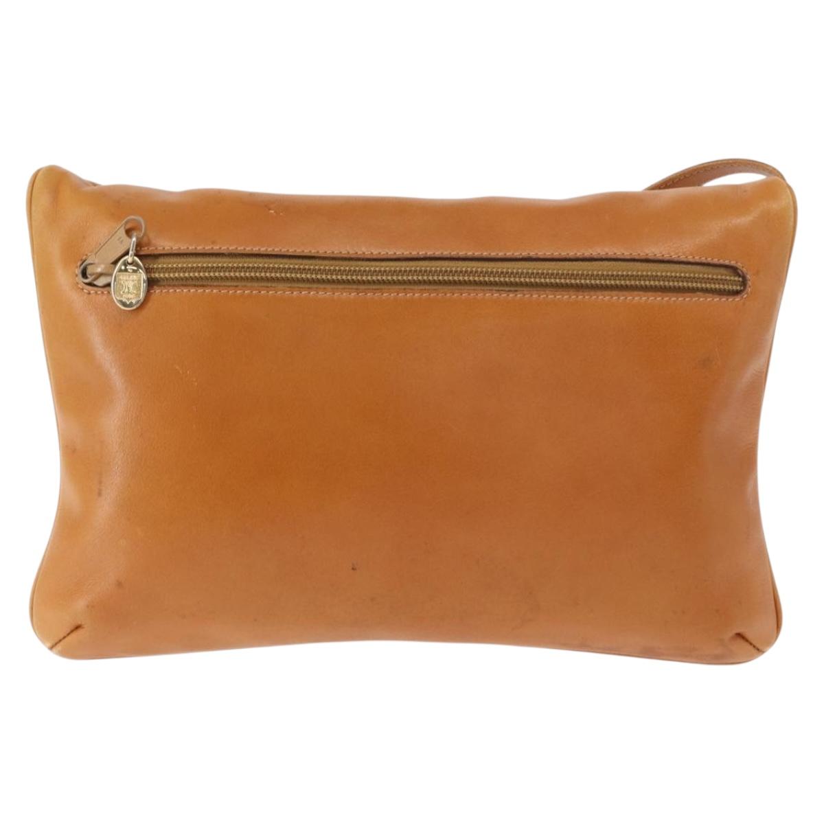 CELINE Shoulder Bag Leather Brown Gold Auth 152085 - Jerrillo image 2