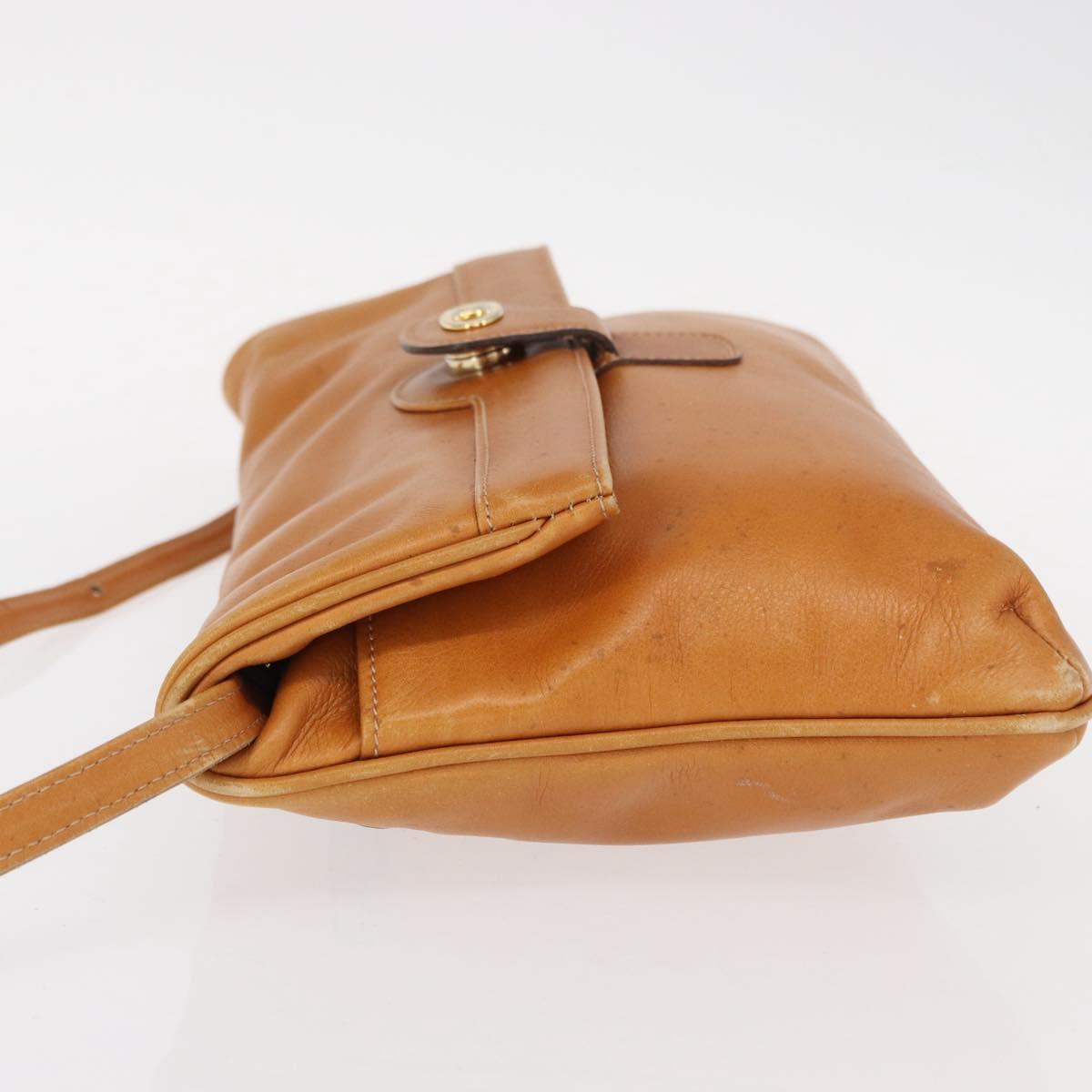 CELINE Shoulder Bag Leather Brown Gold Auth 152085 - Jerrillo image 4