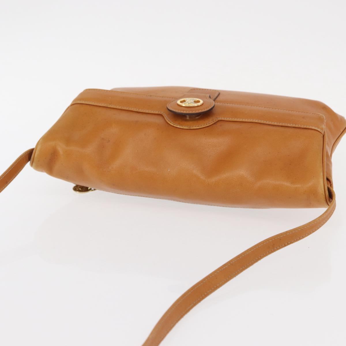 CELINE Shoulder Bag Leather Brown Gold Auth 152085 - Jerrillo image 6