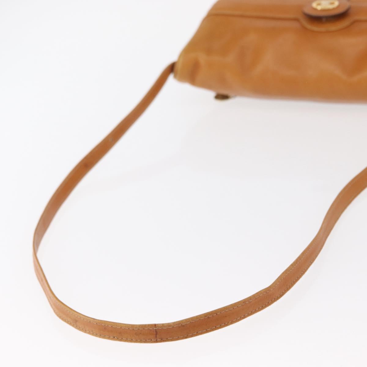 CELINE Shoulder Bag Leather Brown Gold Auth 152085 - Jerrillo image 7