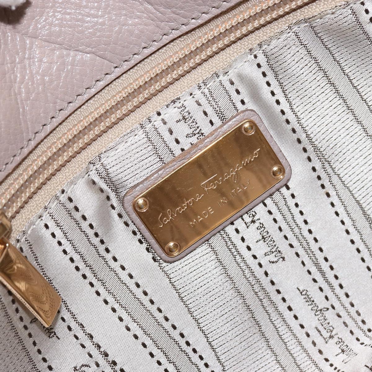 Salvatore Ferragamo Hand Bag Leather Pink Gold Auth 152388 - Jerrillo image 10