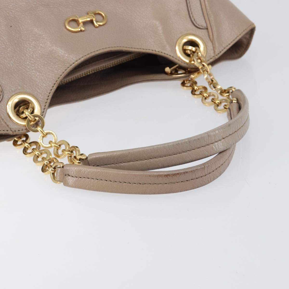 Salvatore Ferragamo Hand Bag Leather Pink Gold Auth 152388 - Jerrillo image 7