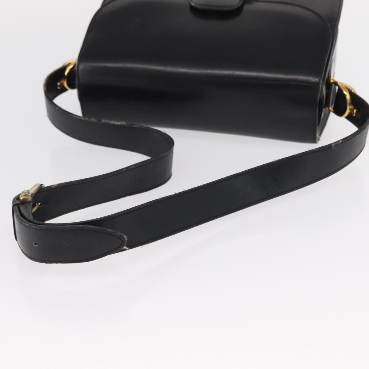 CELINE Shoulder Bag Leather Black Gold Auth 152396 - Jerrillo image 7