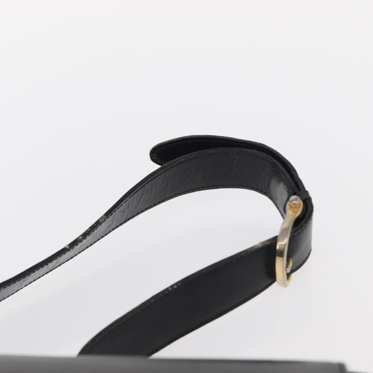 CELINE Shoulder Bag Leather Black Gold Auth 152396 - Jerrillo image 8
