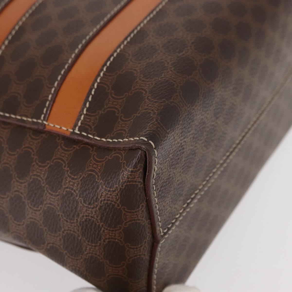 CELINE Macadam Canvas Hand Bag PVC Leather Brown Gold Auth 152578 - Jerrillo image 10
