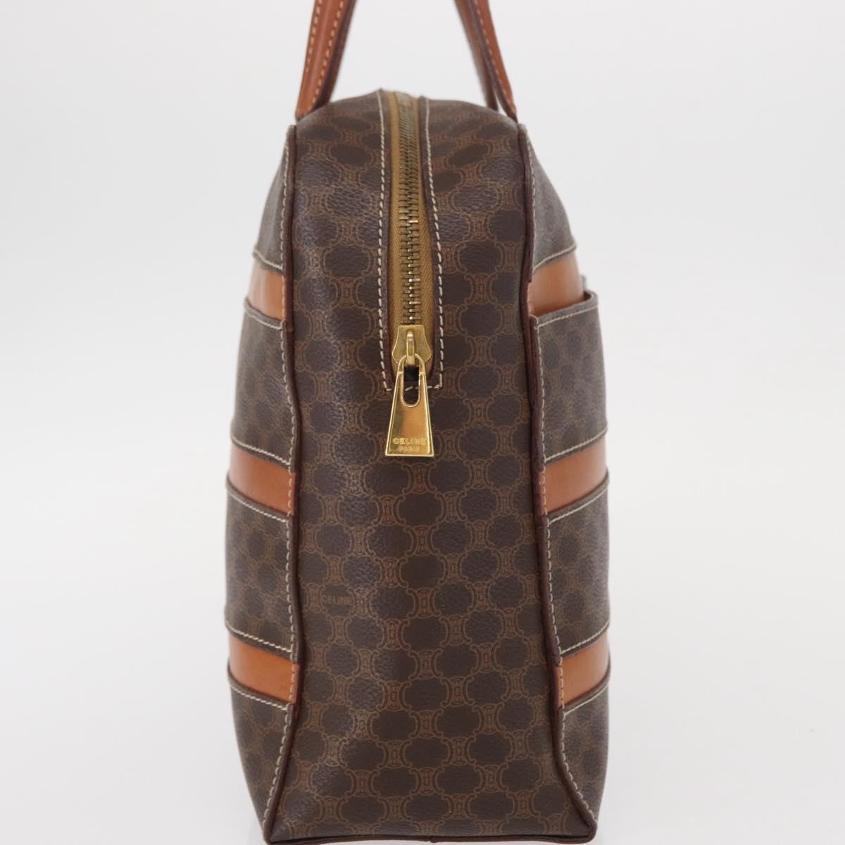 CELINE Macadam Canvas Hand Bag PVC Leather Brown Gold Auth 152578 - Jerrillo image 5