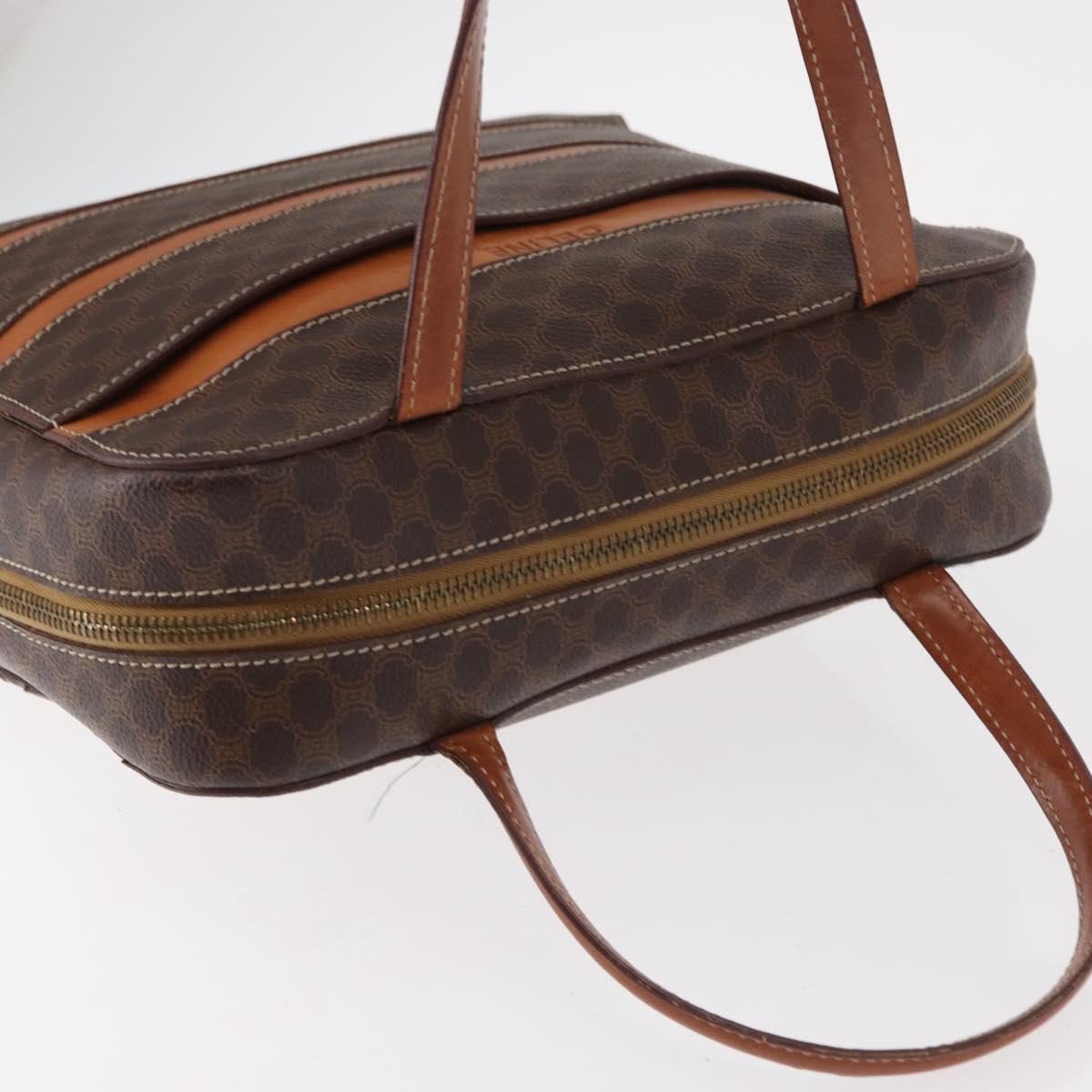 CELINE Macadam Canvas Hand Bag PVC Leather Brown Gold Auth 152578 - Jerrillo image 7