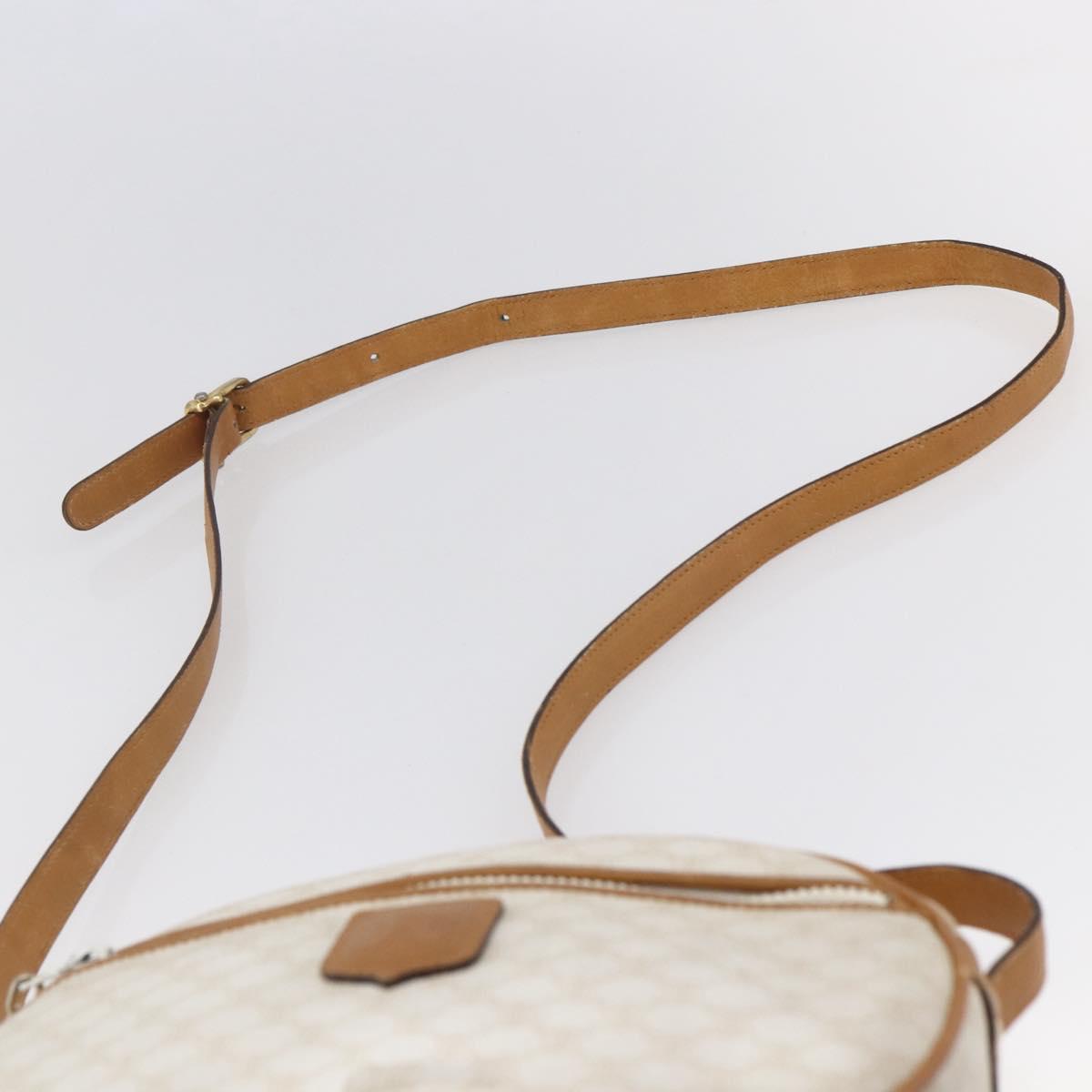 CELINE Macadam Canvas Shoulder Bag PVC Leather White Gold Auth 152580 - Jerrillo image 8