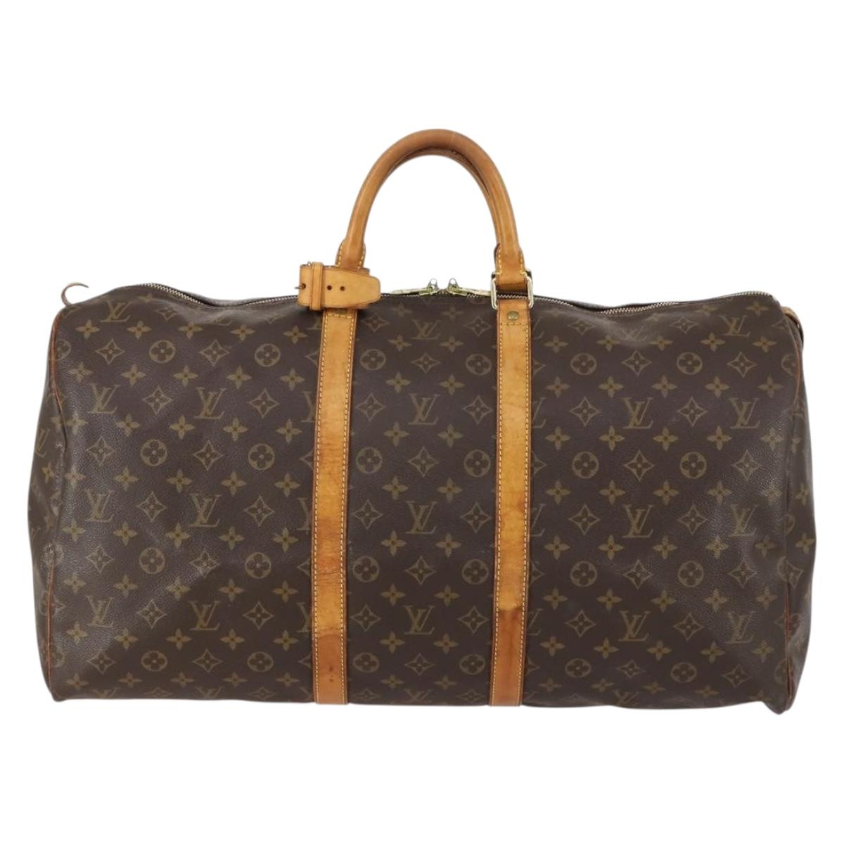LOUIS VUITTON Monogram Keepall 55 Boston Bag M41424 LV Auth 152783 - Jerrillo image 2