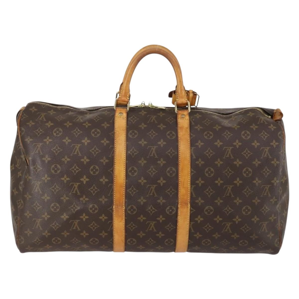 LOUIS VUITTON Monogram Keepall 55 Boston Bag M41424 LV Auth 152783 - Jerrillo image 3