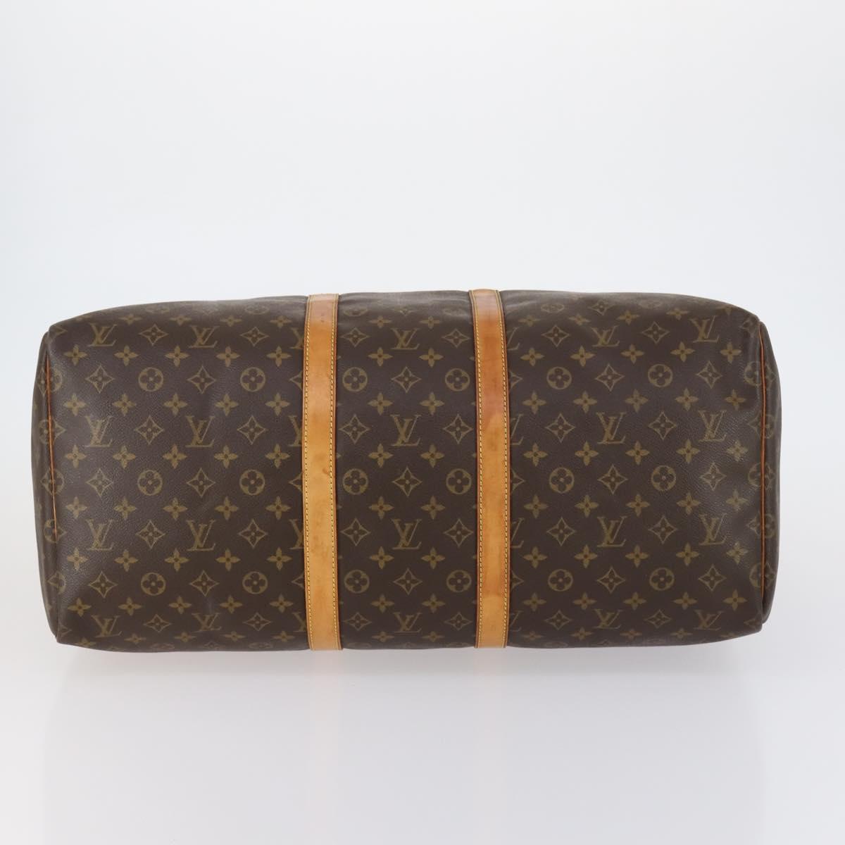 LOUIS VUITTON Monogram Keepall 55 Boston Bag M41424 LV Auth 152783 - Jerrillo image 9