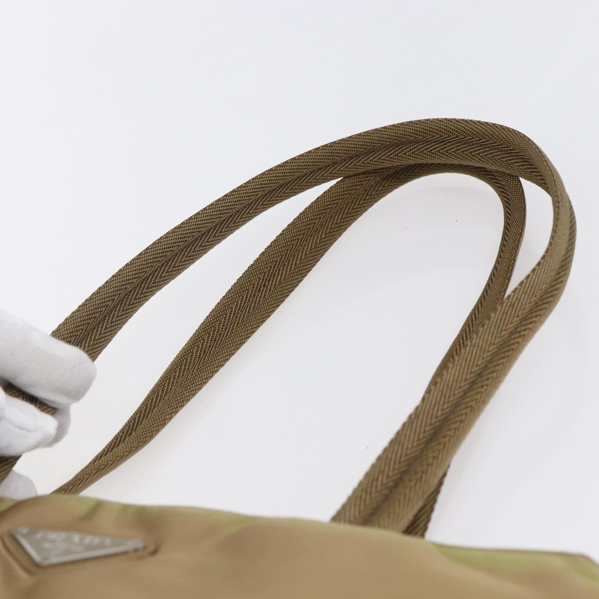 PRADA Tote Bag Nylon Beige Silver Auth 152951 - Jerrillo image 8