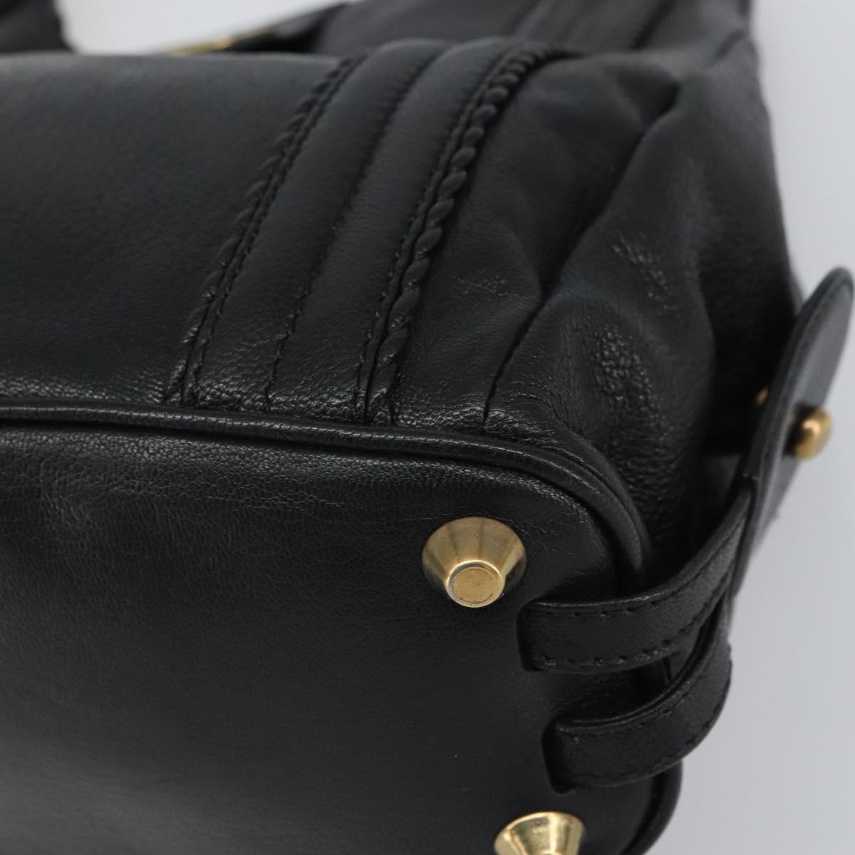 Chloe Irene Hand Bag Leather Black Gold Auth 162156 - Jerrillo image 9