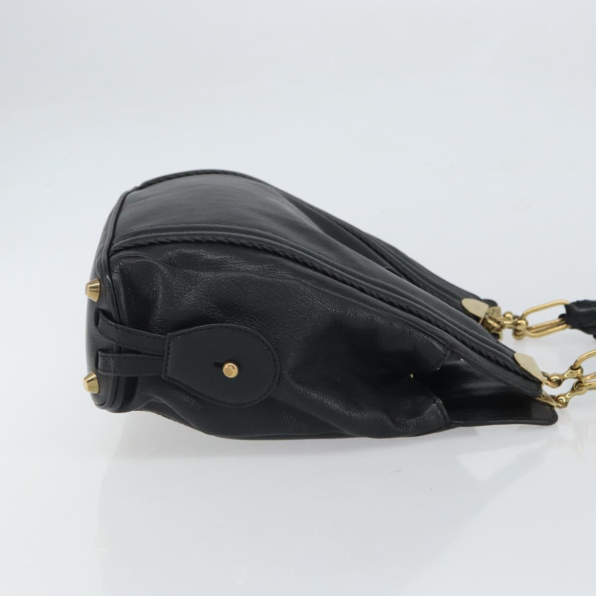 Chloe Irene Hand Bag Leather Black Gold Auth 162156 - Jerrillo image 3