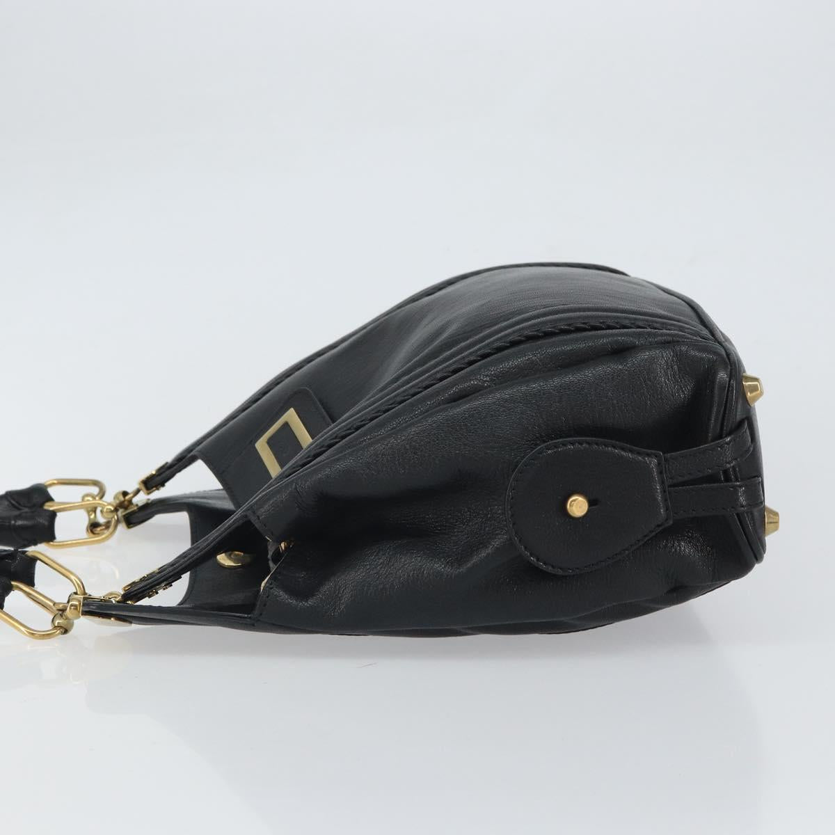 Chloe Irene Hand Bag Leather Black Gold Auth 162156 - Jerrillo image 4