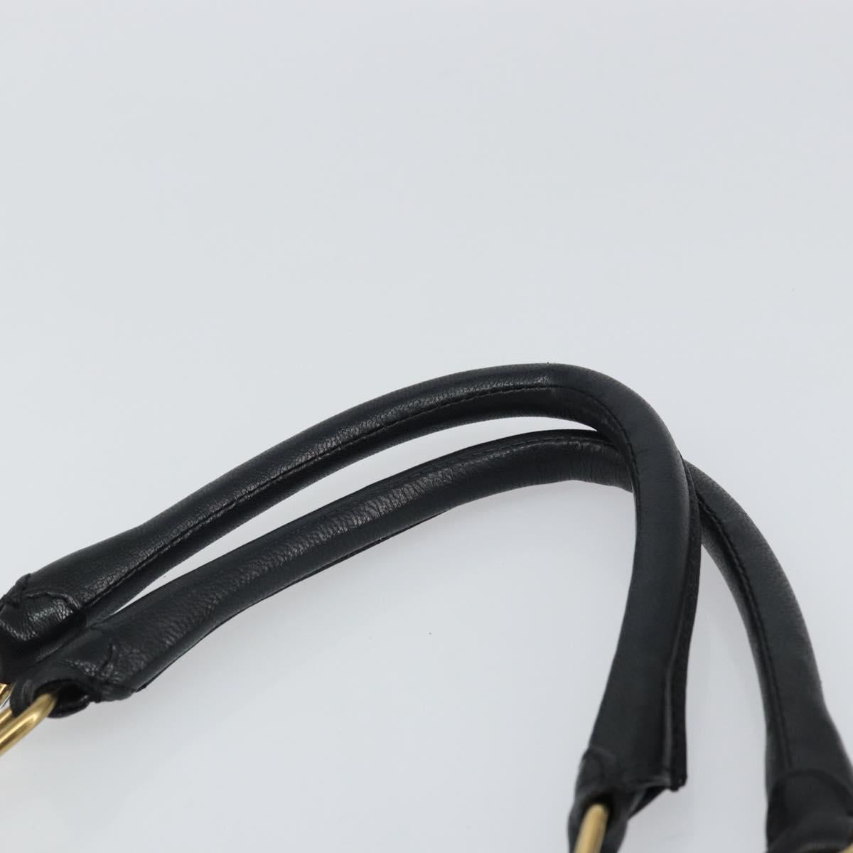 Chloe Irene Hand Bag Leather Black Gold Auth 162156 - Jerrillo image 8