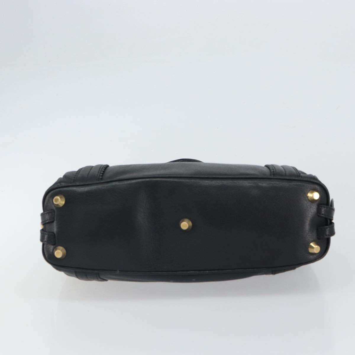 Chloe Irene Hand Bag Leather Black Gold Auth 162156 - Jerrillo image 5