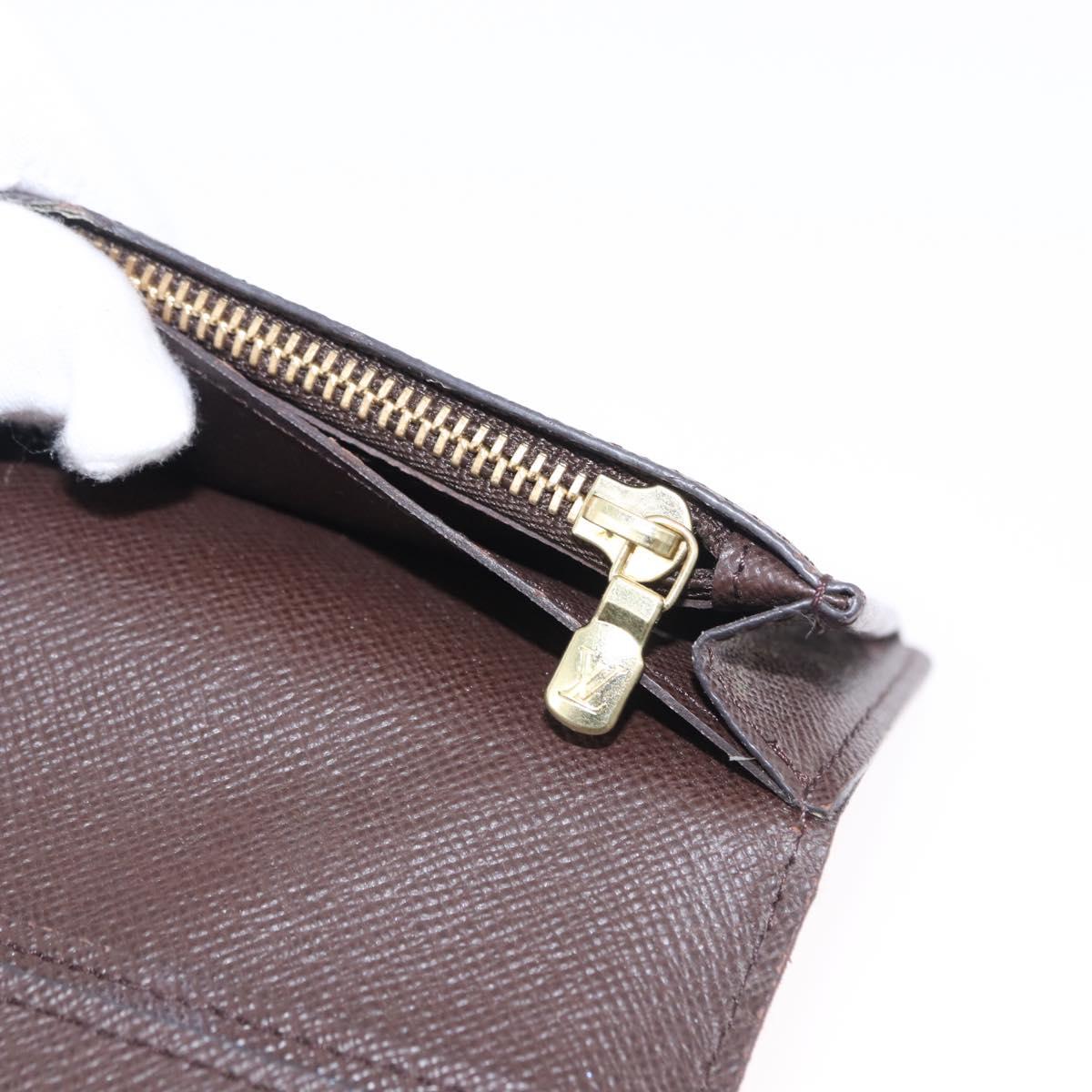 LOUIS VUITTON Damier Ebene Brazza Portefeuille Bifold Wallet N60017 Auth 180970A - Jerrillo image 10