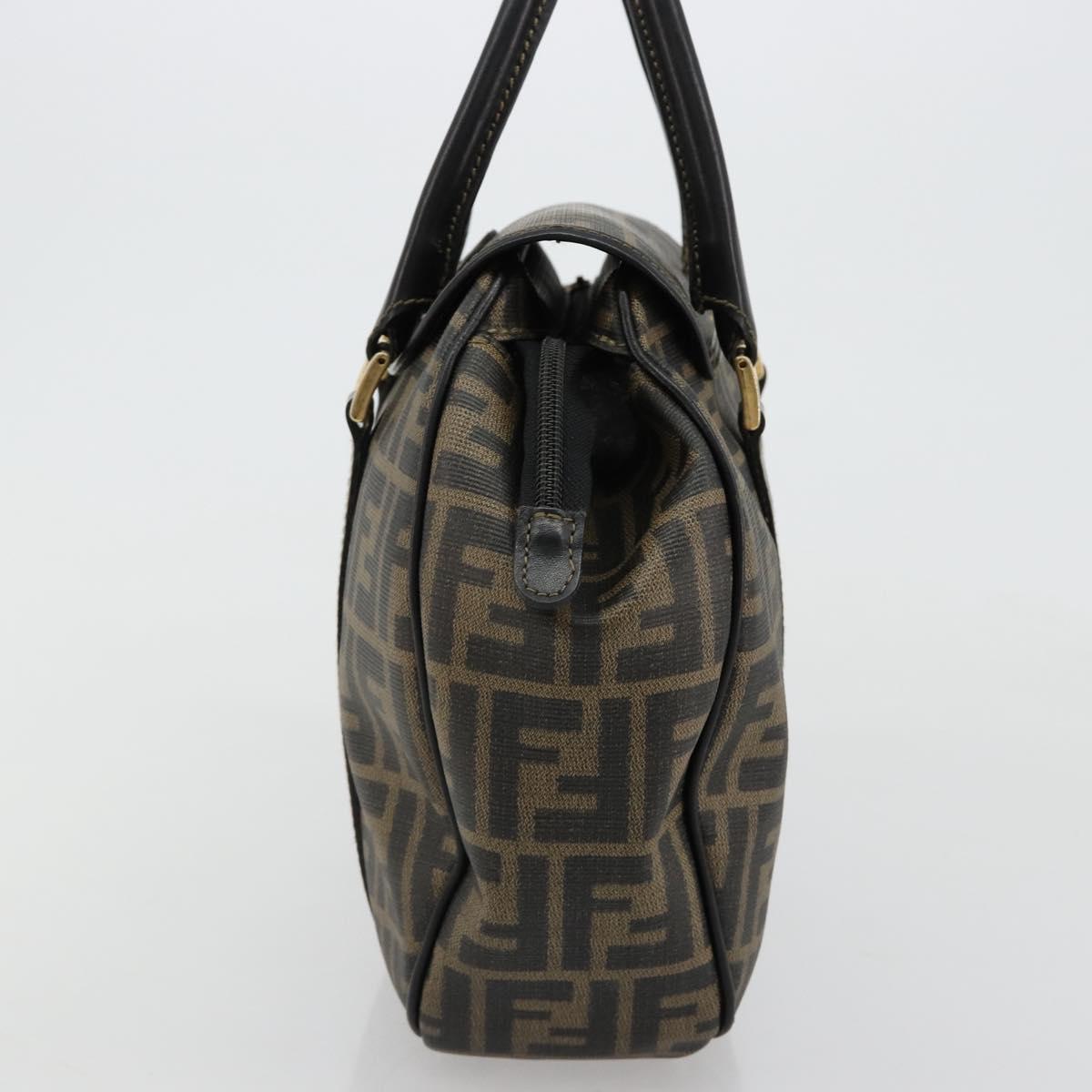 FENDI Zucca Canvas Hand Bag Black Brown Auth 182969V - Jerrillo image 3