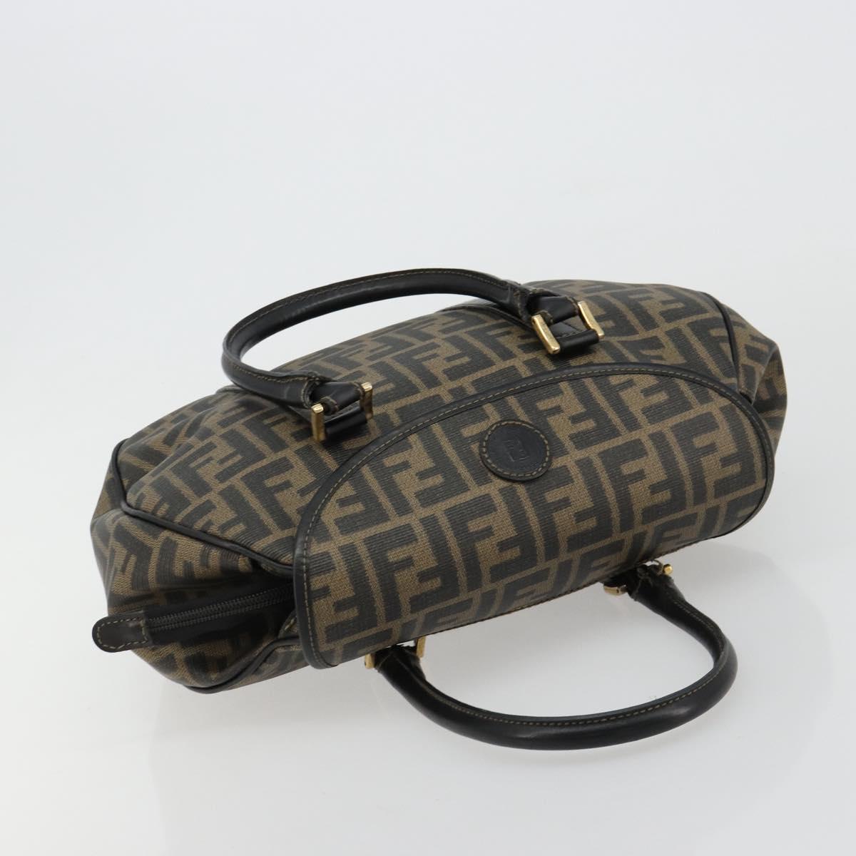 FENDI Zucca Canvas Hand Bag Black Brown Auth 182969V - Jerrillo image 6