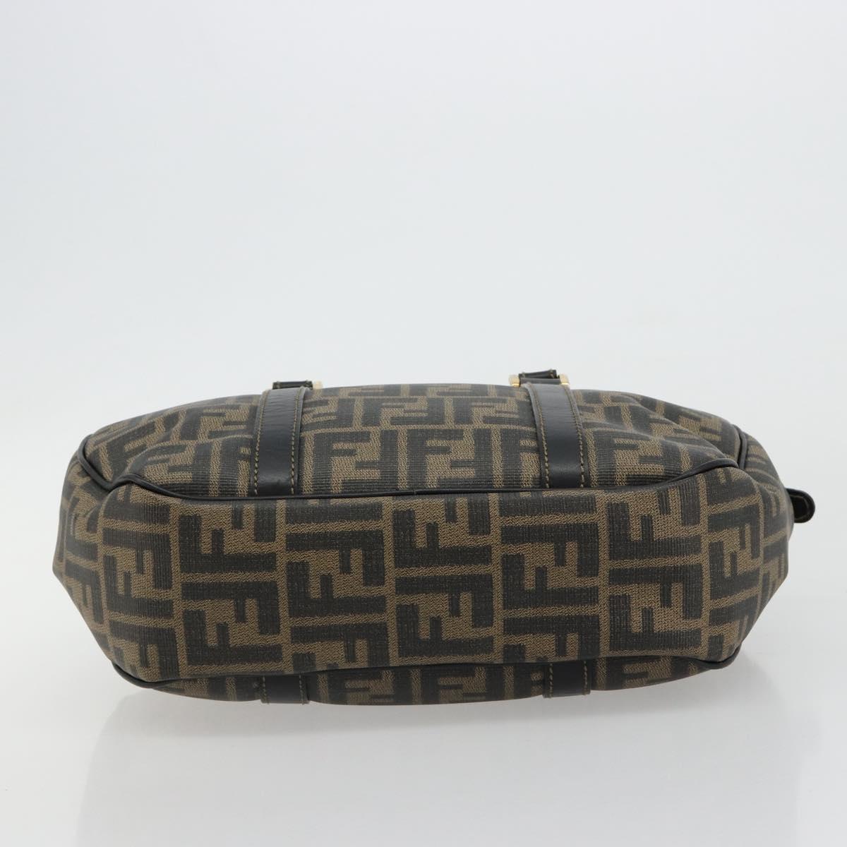 FENDI Zucca Canvas Hand Bag Black Brown Auth 182969V - Jerrillo image 5
