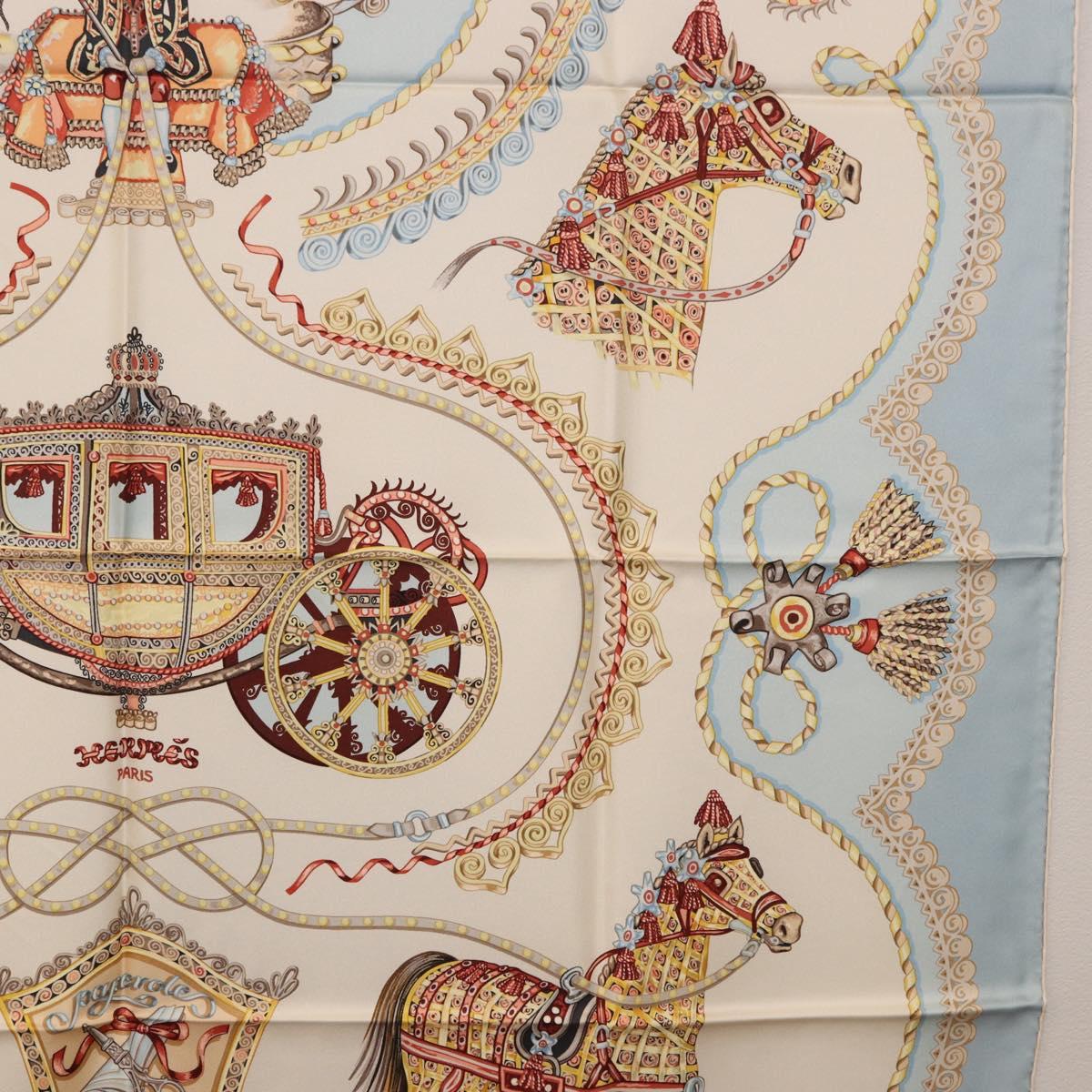 HERMES Carre 90 Scarf Silk Light Blue Auth 186988 - Jerrillo image 7