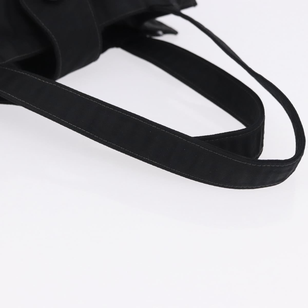 CHANEL Tote Bag Nylon Black Gold CC Auth 192486A - Jerrillo image 7