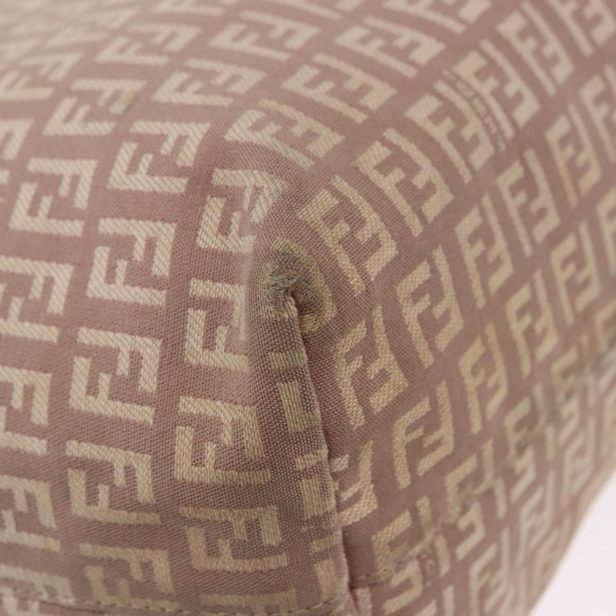 FENDI Zucchino Canvas Tote Bag Pink Gold Auth 192523 - Jerrillo image 10