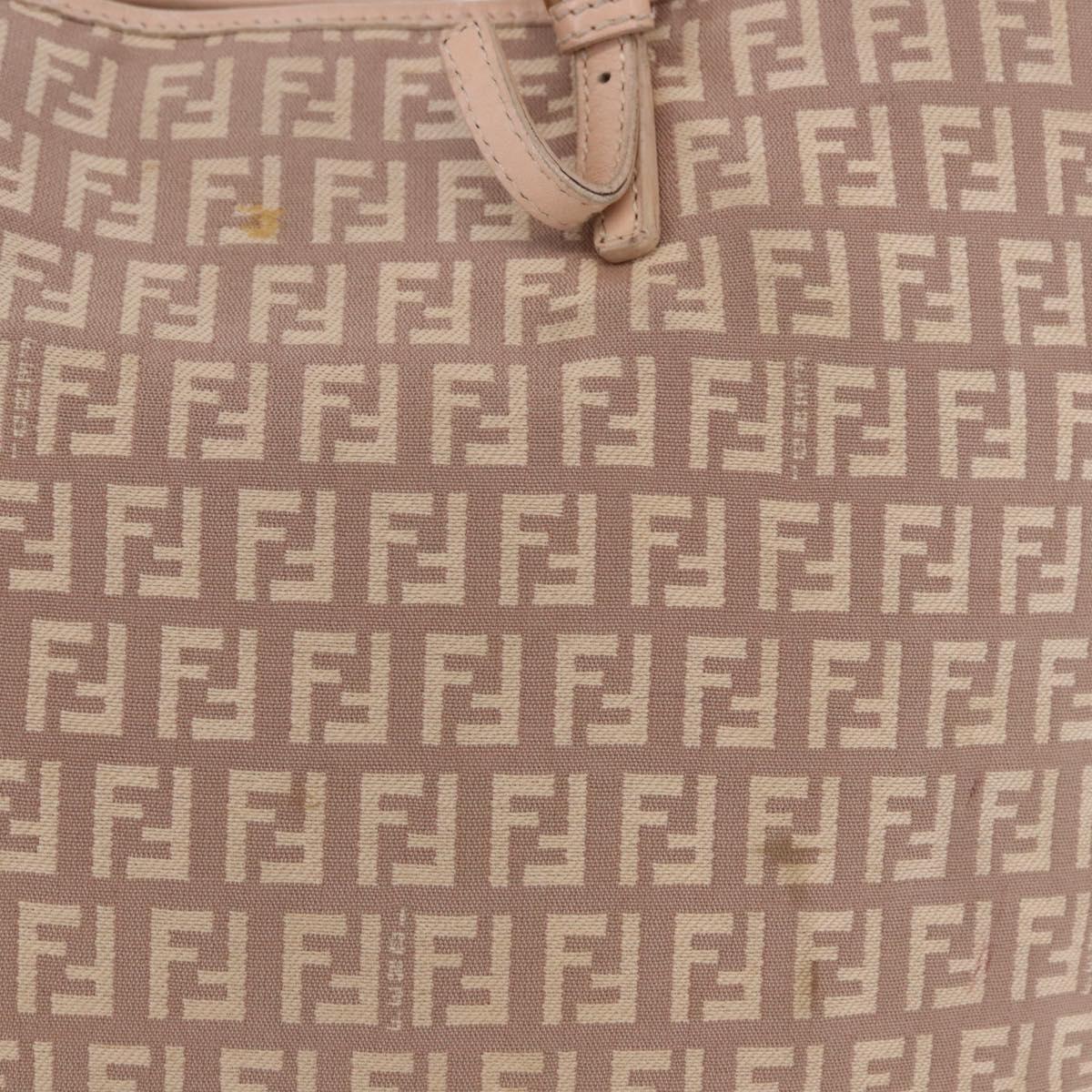 FENDI Zucchino Canvas Tote Bag Pink Gold Auth 192523 - Jerrillo image 3