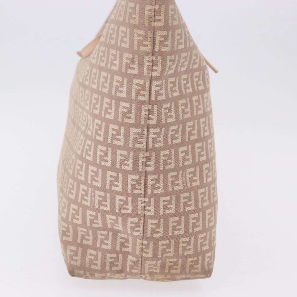 FENDI Zucchino Canvas Tote Bag Pink Gold Auth 192523 - Jerrillo image 4