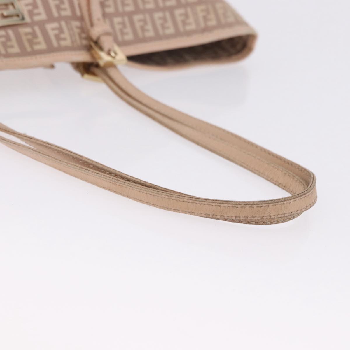 FENDI Zucchino Canvas Tote Bag Pink Gold Auth 192523 - Jerrillo image 8