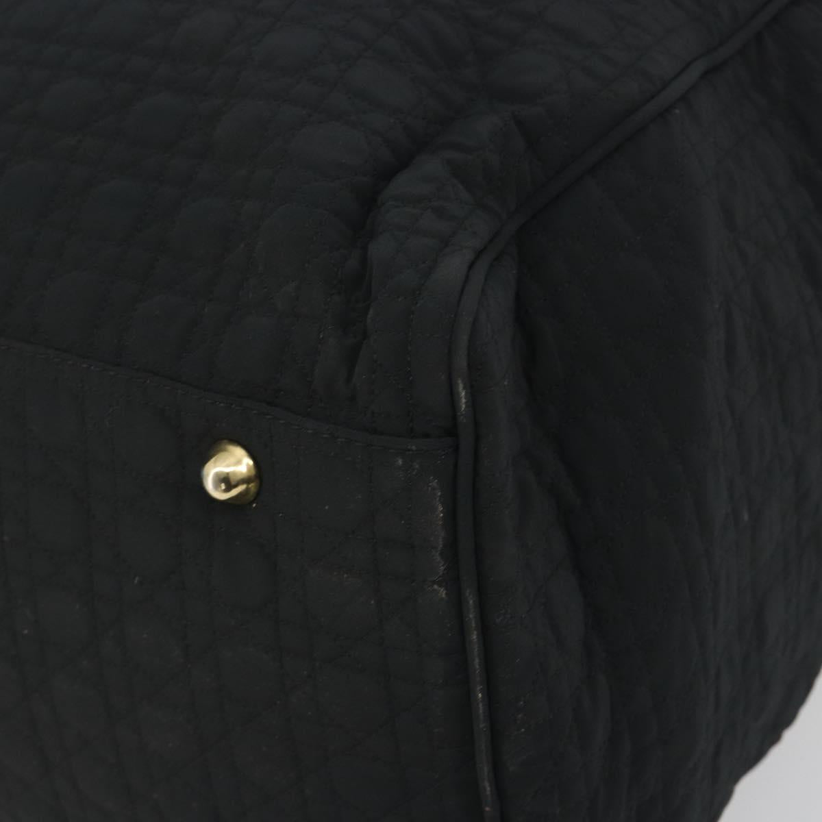 Christian Dior Canage Boston Bag Nylon Black Gold Auth 193370A - Jerrillo image 10