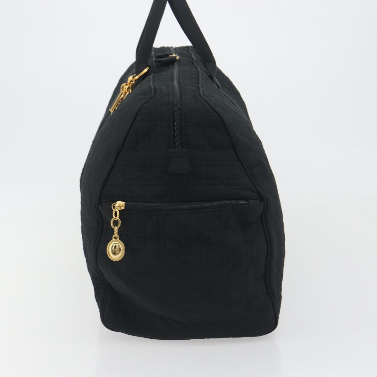 Christian Dior Canage Boston Bag Nylon Black Gold Auth 193370A - Jerrillo image 4