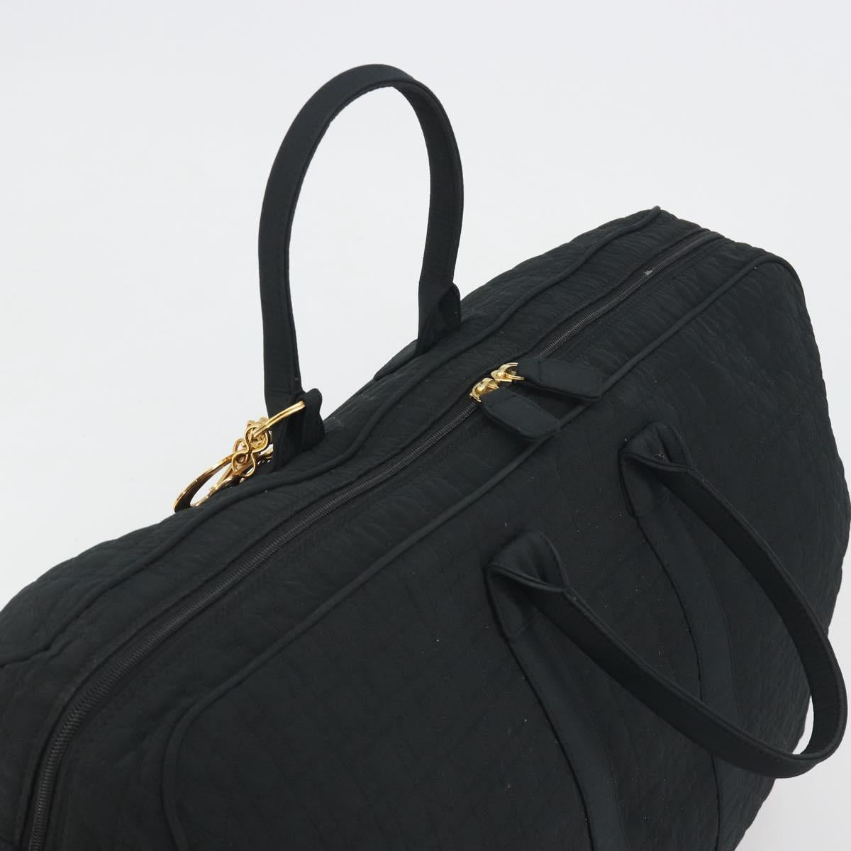 Christian Dior Canage Boston Bag Nylon Black Gold Auth 193370A - Jerrillo image 6