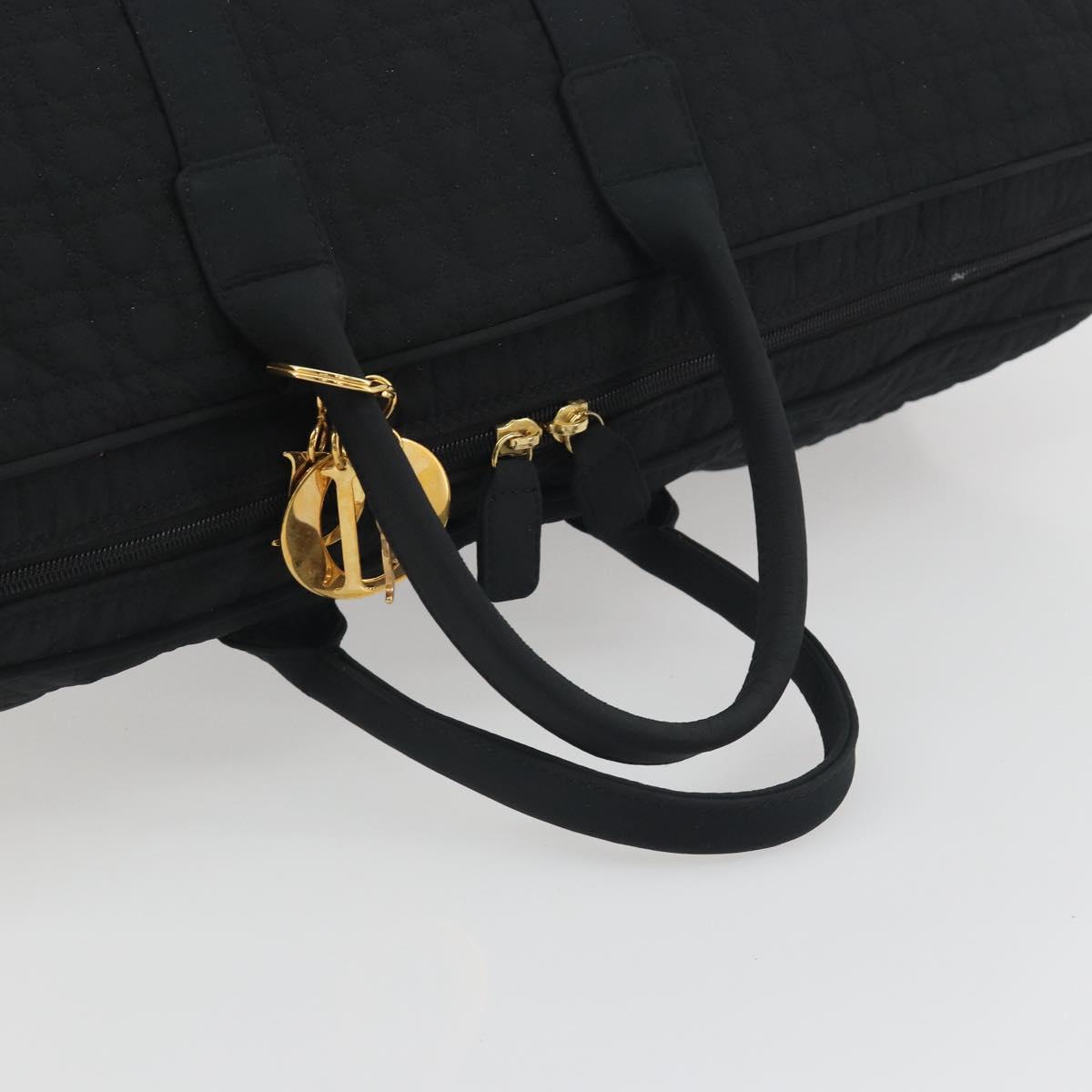 Christian Dior Canage Boston Bag Nylon Black Gold Auth 193370A - Jerrillo image 7