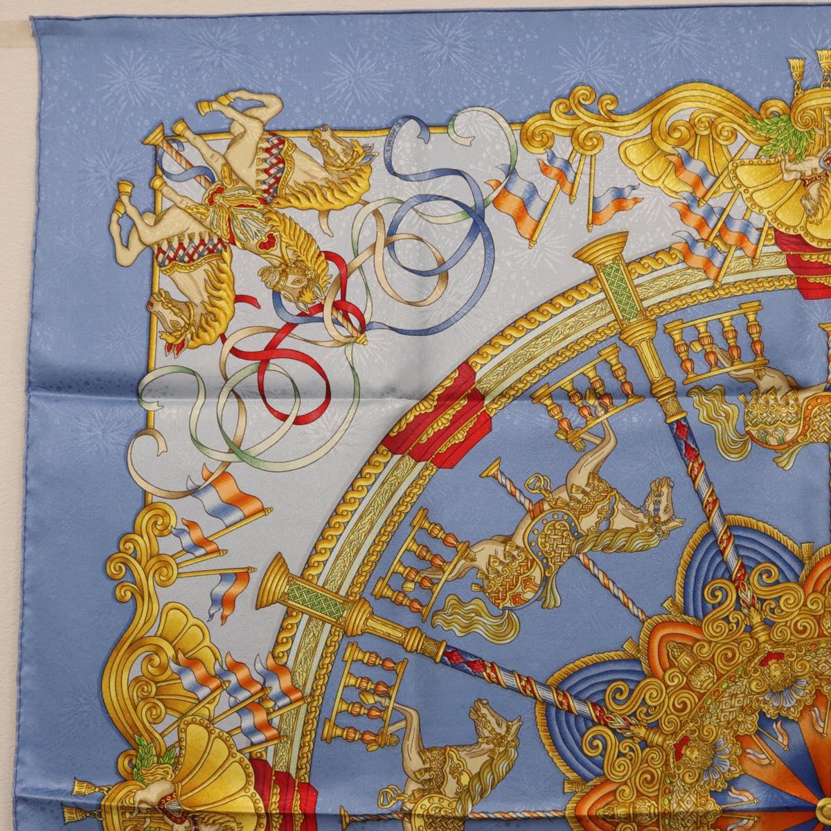 HERMES Carre 90 Scarf Silk Blue Auth 193599M - Jerrillo image 2