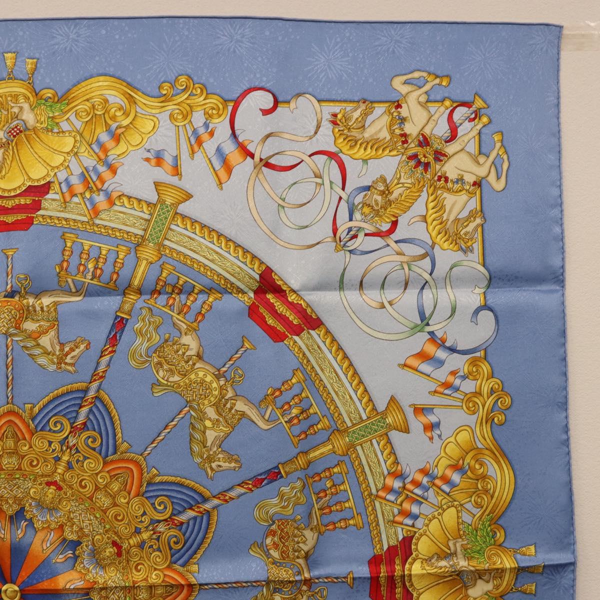 HERMES Carre 90 Scarf Silk Blue Auth 193599M - Jerrillo image 4