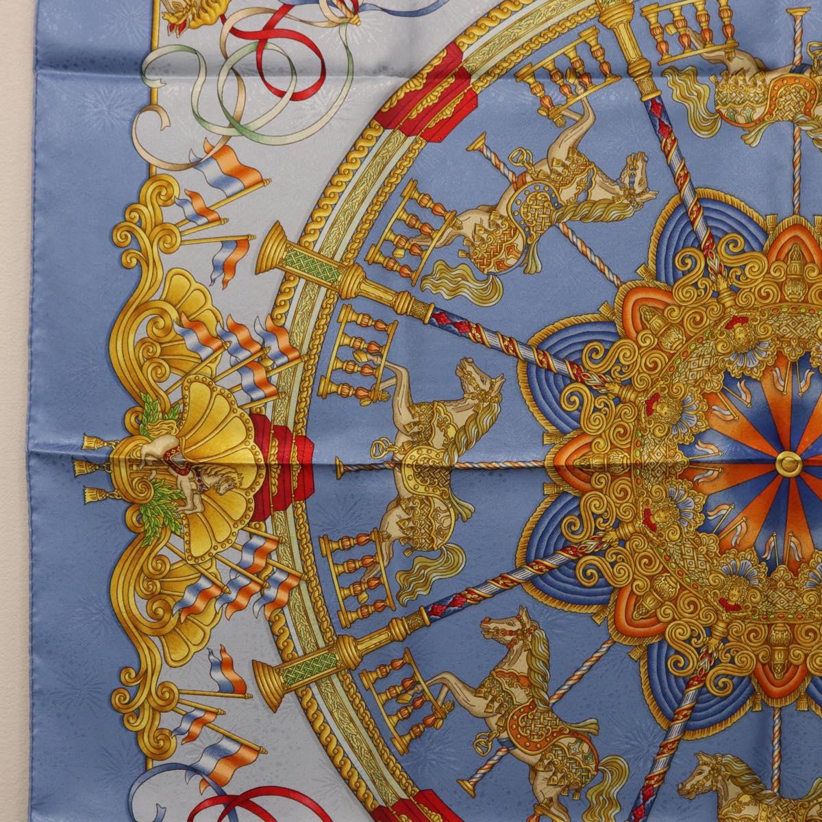 HERMES Carre 90 Scarf Silk Blue Auth 193599M - Jerrillo image 5