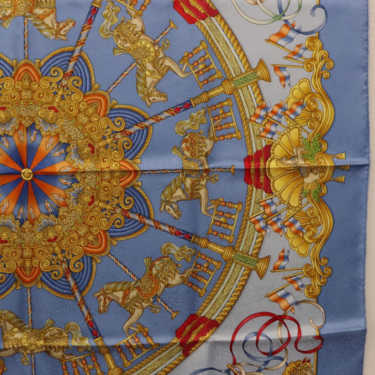 HERMES Carre 90 Scarf Silk Blue Auth 193599M - Jerrillo image 7