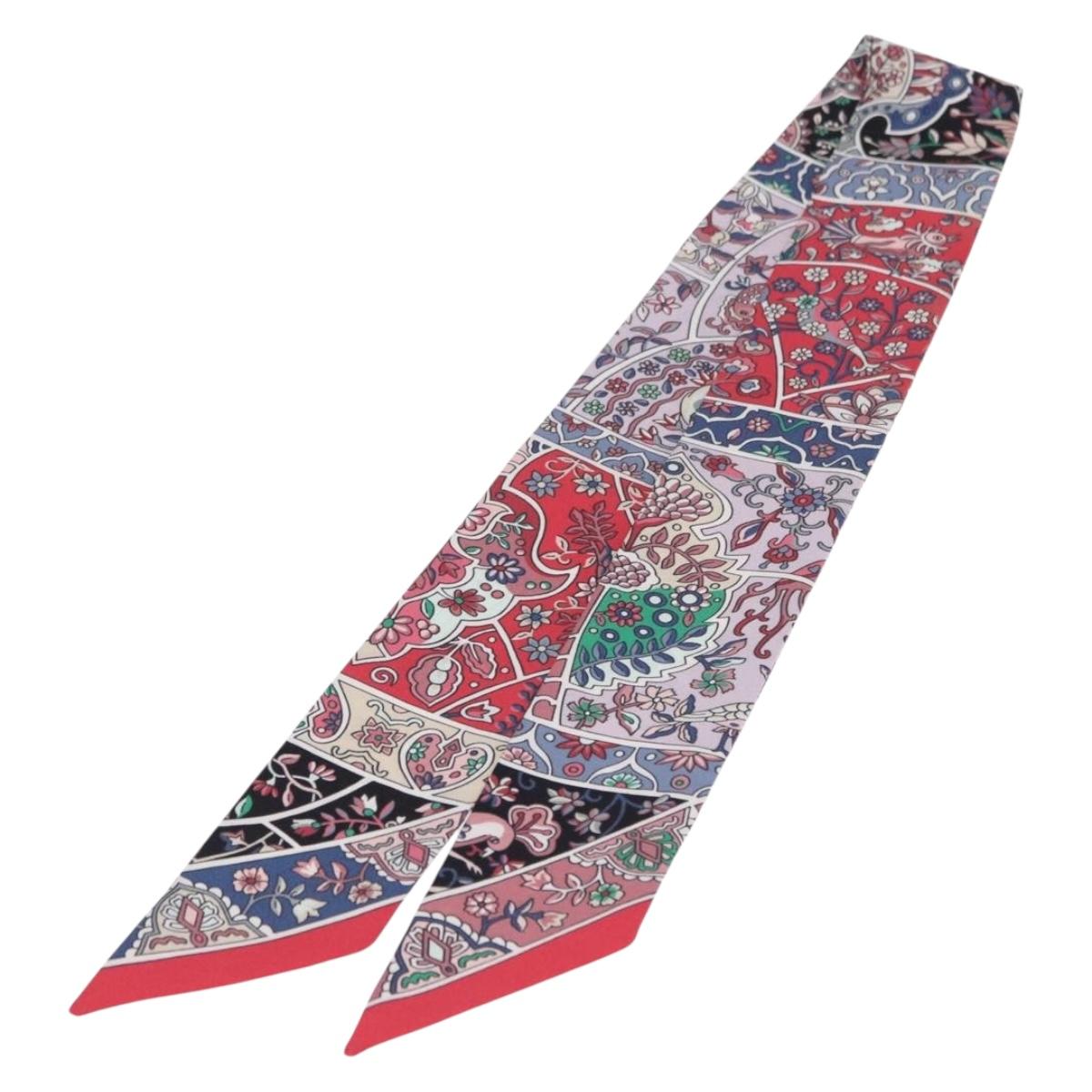 HERMES Twilly Scarf Silk Red Auth 193601M - Jerrillo image 3