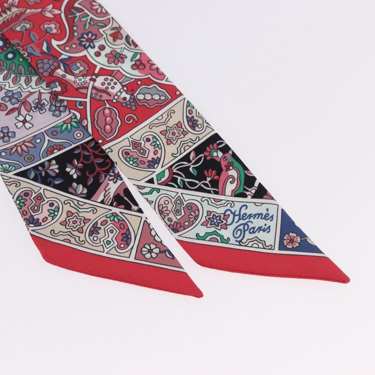 HERMES Twilly Scarf Silk Red Auth 193601M - Jerrillo image 4