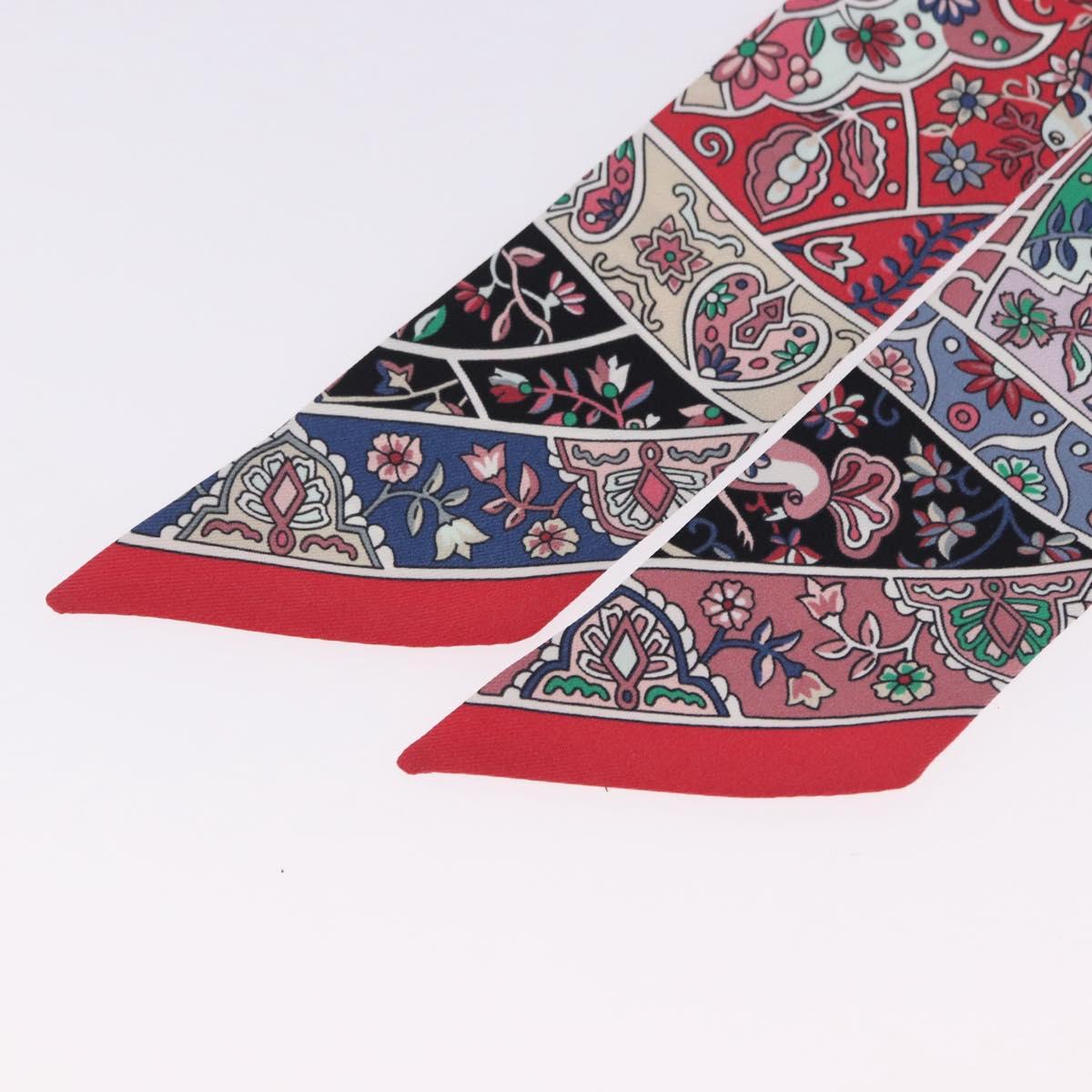 HERMES Twilly Scarf Silk Red Auth 193601M - Jerrillo image 9