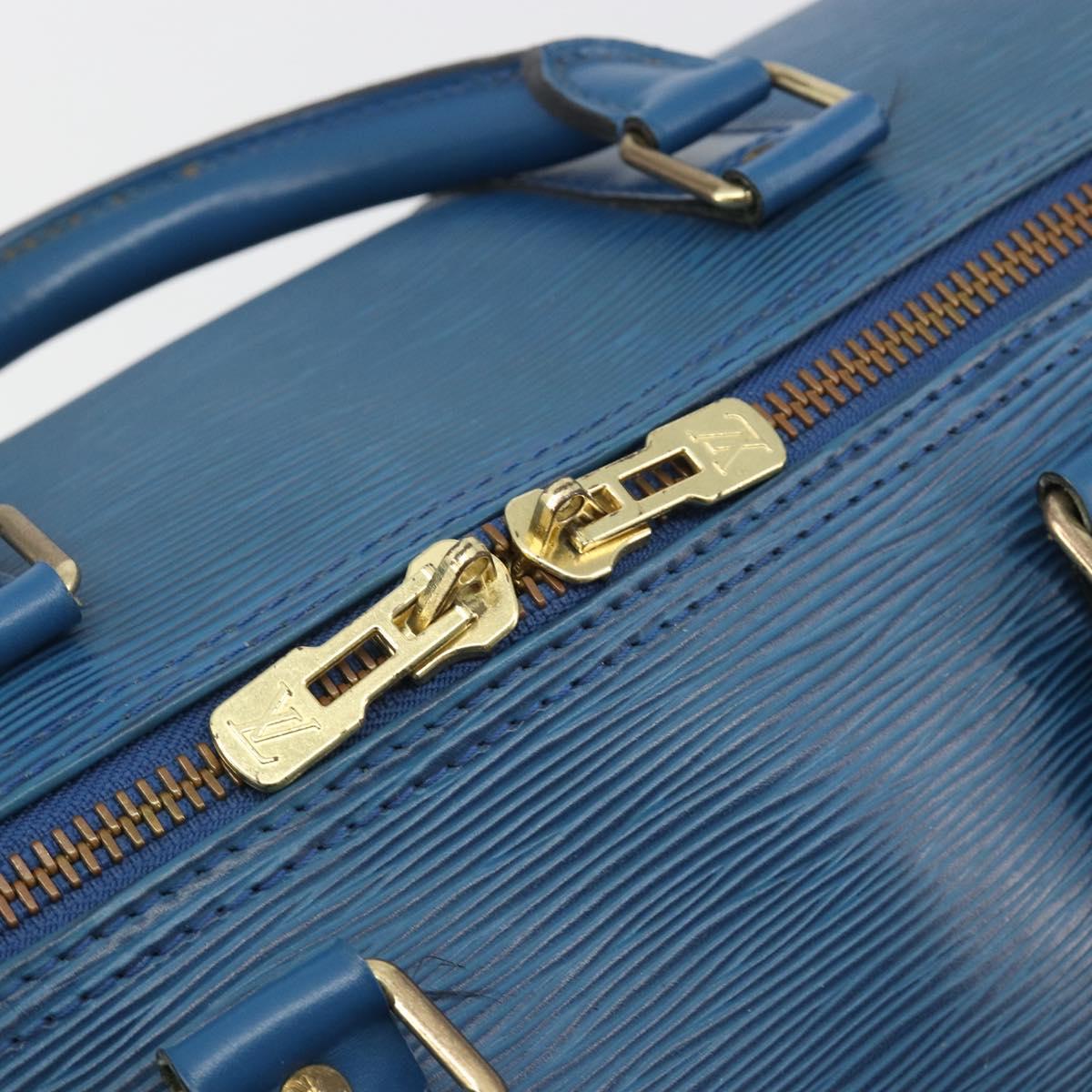 LOUIS VUITTON Epi Keepall 50 Boston Bag Blue M42965 LV Auth 193878A - Jerrillo image 10