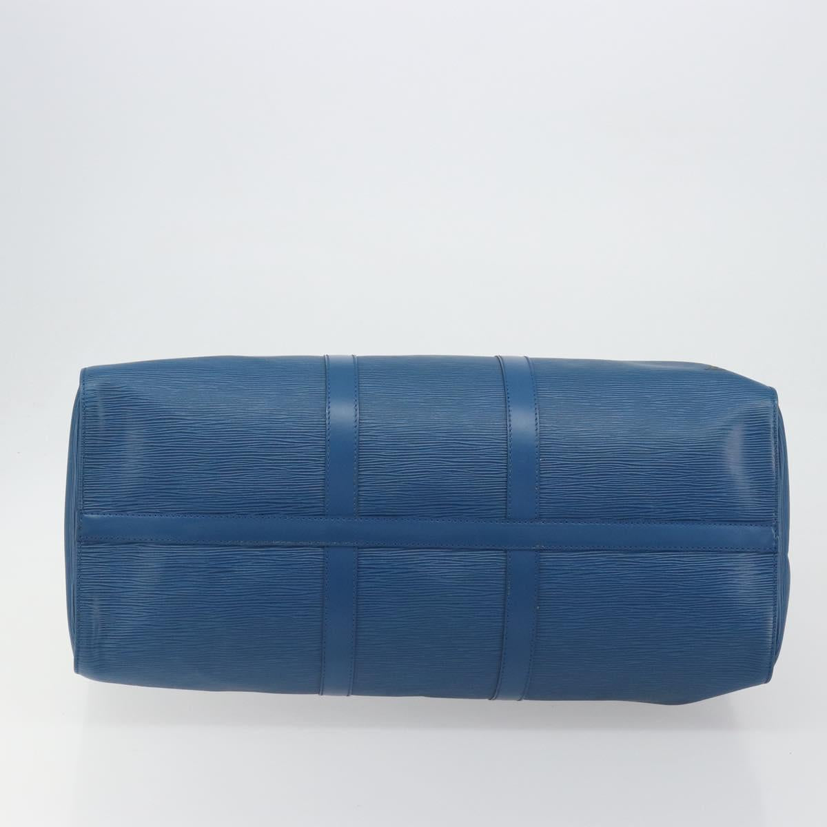 LOUIS VUITTON Epi Keepall 50 Boston Bag Blue M42965 LV Auth 193878A - Jerrillo image 5