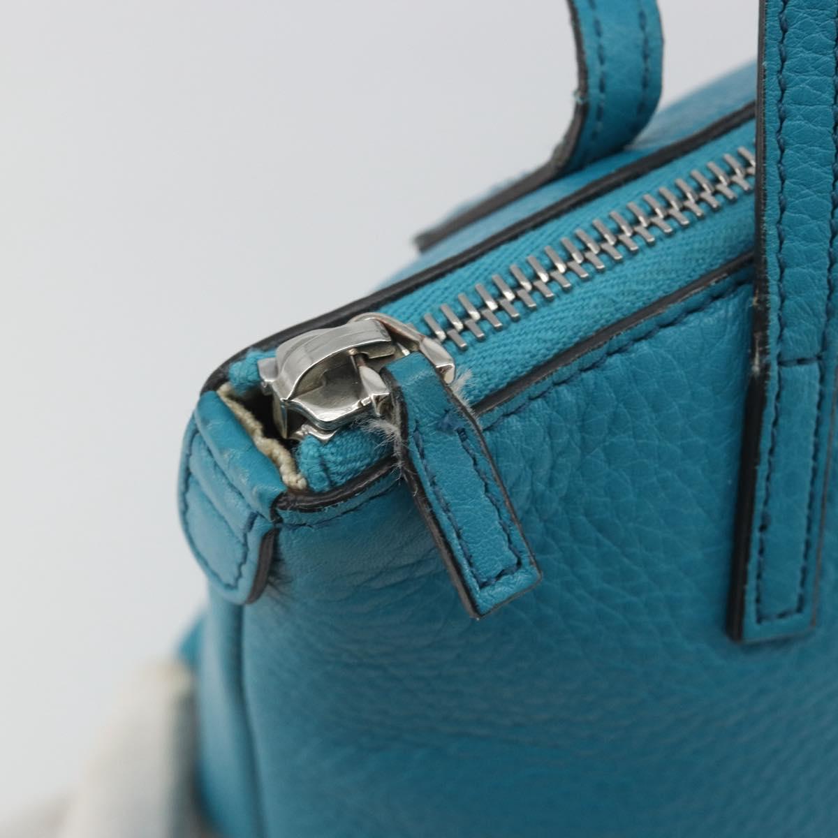 GUCCI Soho Hand Bag Leather Blue Silver 340618 Auth 194286A - Jerrillo image 10