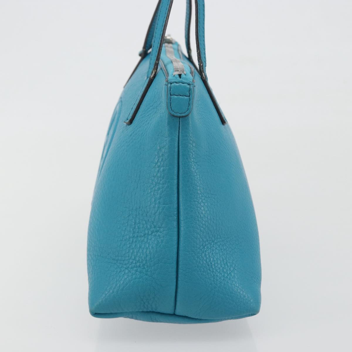 GUCCI Soho Hand Bag Leather Blue Silver 340618 Auth 194286A - Jerrillo image 3