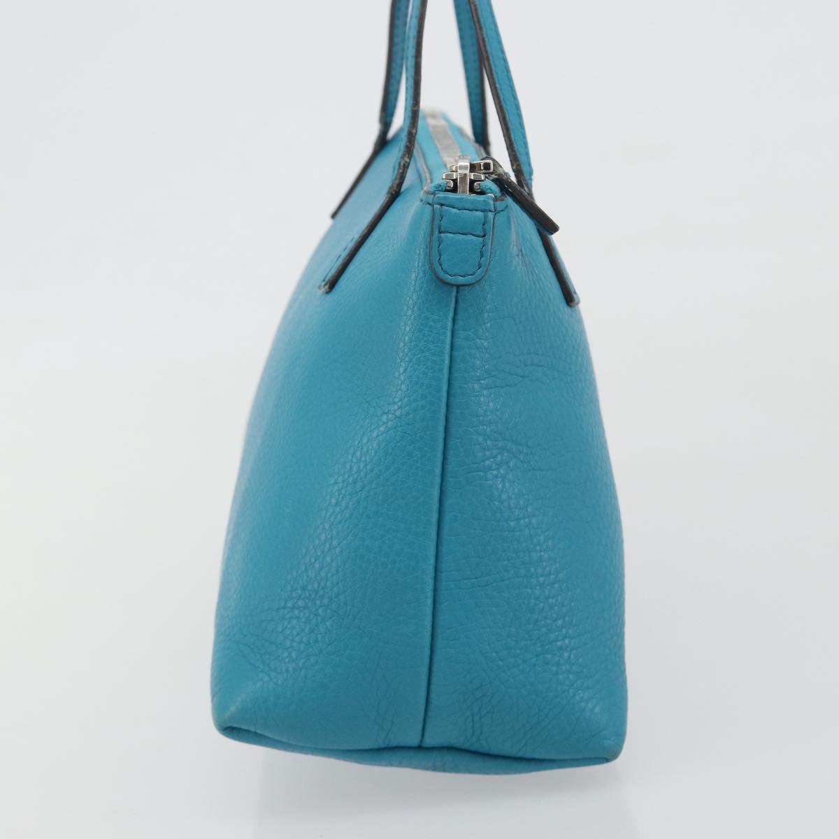 GUCCI Soho Hand Bag Leather Blue Silver 340618 Auth 194286A - Jerrillo image 4